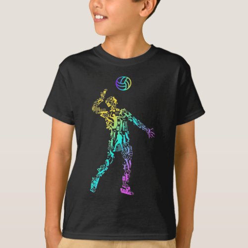 Volleyball Sport Elements Volleyball Player T_Shirt