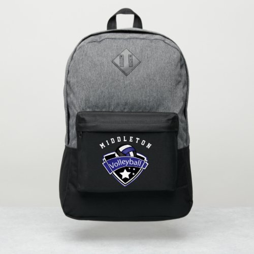 Volleyball Sport in Dark Blue White and Black  Port Authority Backpack