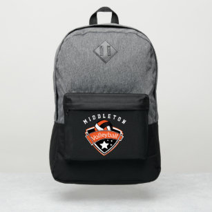 Volleyball Sport in Orange, White and Black   Port Authority® Backpack