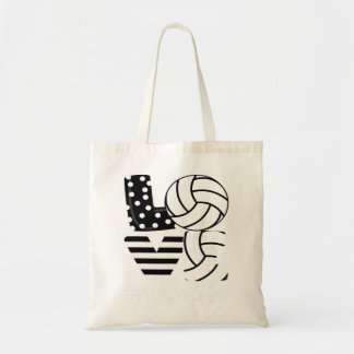 Volleyball Sport Lover Love Volleyball Mom Life Fu Tote Bag