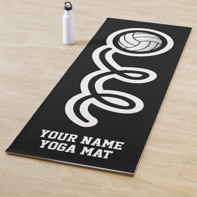 Volleyball sport personalized custom name yoga mat (In Situ)