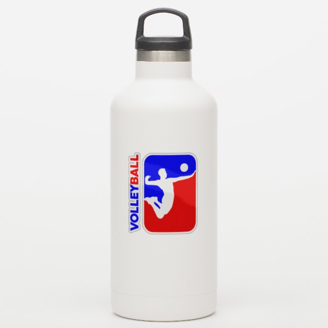 Volleyball Sports | 3"x 3"- Glossy Transparent Sticker (Waterbottle)