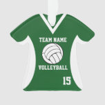 Volleyball Sports Jersey Green with Photo Ornament