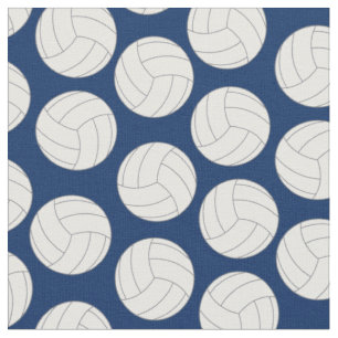 Volleyball Sports Navy Blue Fabric