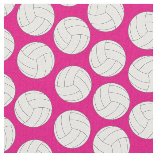 Volleyball Sports Pink Fabric
