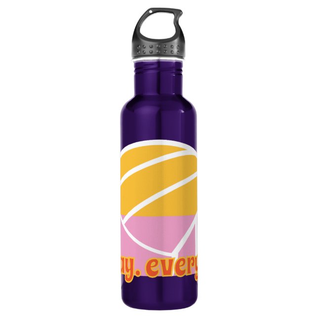 volleyball stainless steel water bottle (Front)