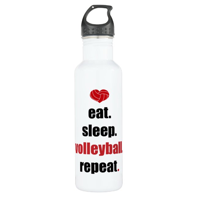 volleyball stainless steel water bottle (Front)