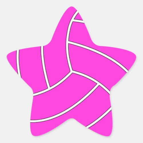 Volleyball Star Custom Color Stickers