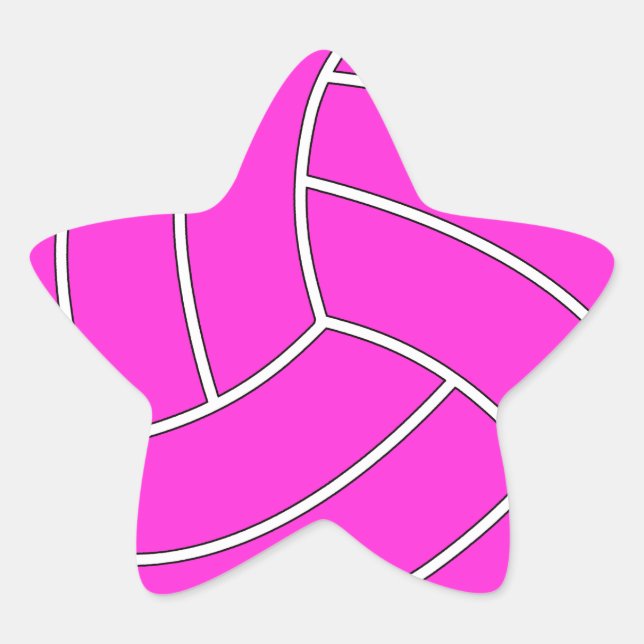 Volleyball Star Custom Color Stickers (Front)
