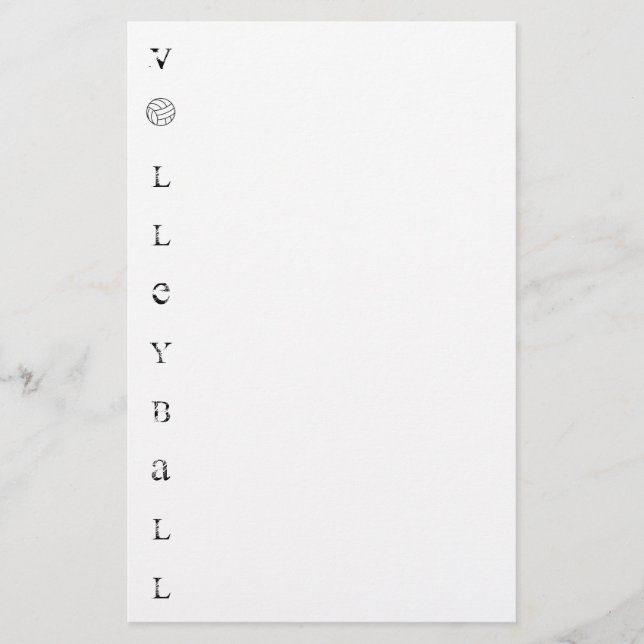 Volleyball Stationery (Front)