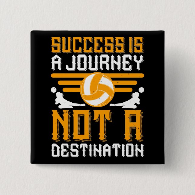 Volleyball - Success Is A Journey Button (Front)