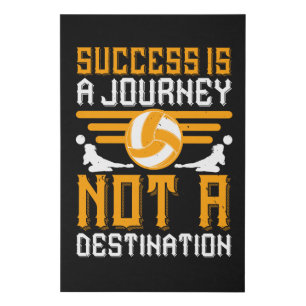 Volleyball - Success Is A Journey Faux Canvas Print