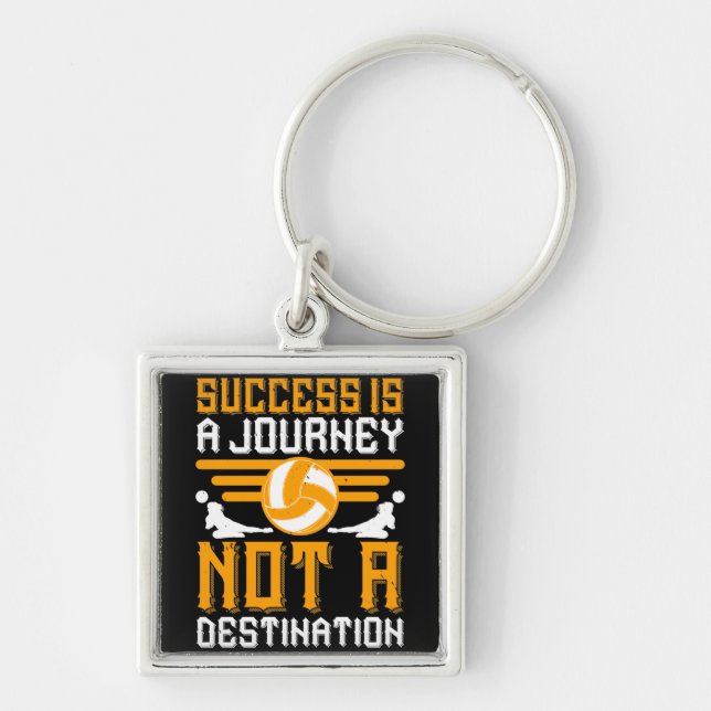 Volleyball - Success Is A Journey Keychain (Front)