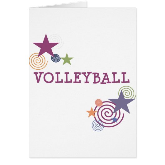 Volleyball Swirl Cards (Front)
