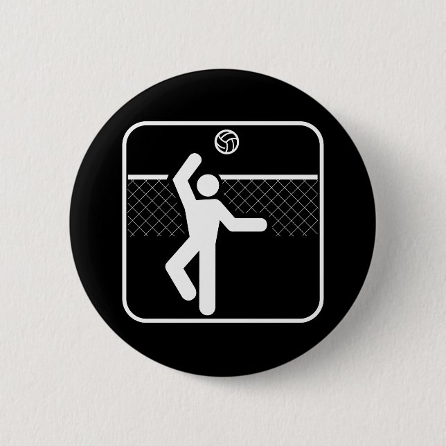 Volleyball Symbol Button (Front)