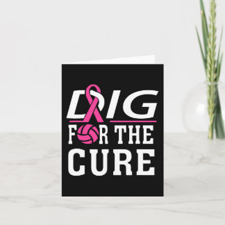 Volleyball Team Breast Cancer Awareness  Card