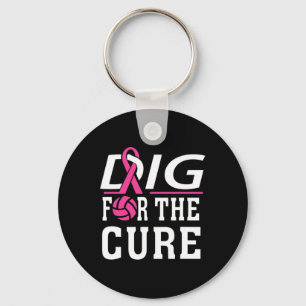 Volleyball Team Breast Cancer Awareness Keychain