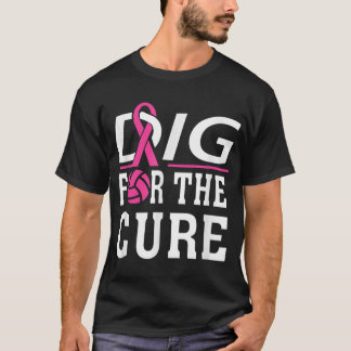 Volleyball Team Breast Cancer Awareness T-Shirt