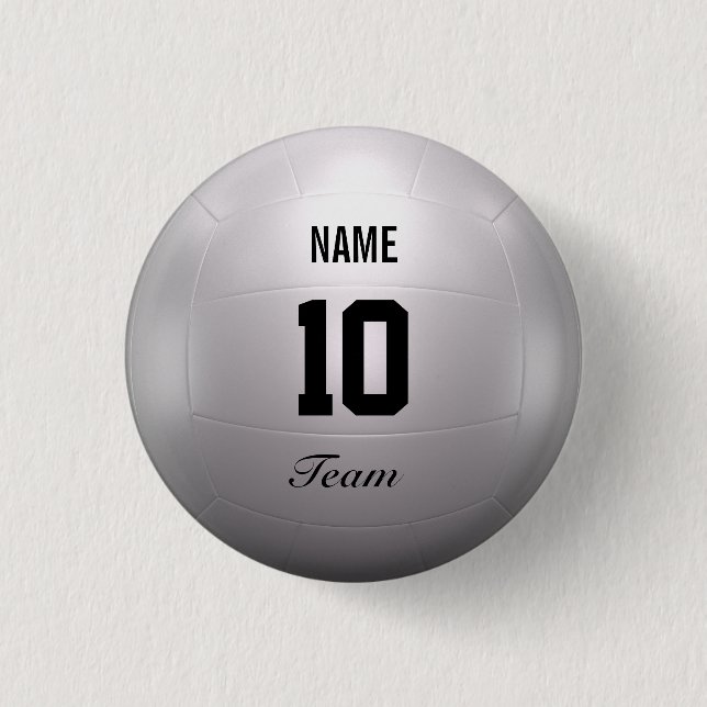 Volleyball Team Button (Front)