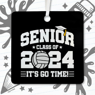 Volleyball Team Class 2024 Graduation Senior 2024 Metal Ornament