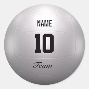 Volleyball Team Classic Round Sticker