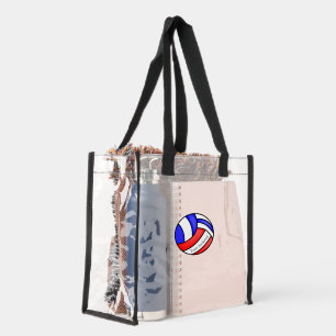 Volleyball Team Clear Tote Bag