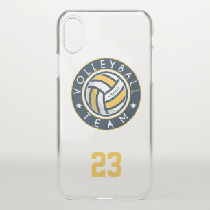 Volleyball Team. Custom Player  Name & Number. iPhone X Case