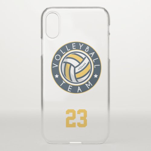 Volleyball Team Custom Player  Name  Number iPhone X Case