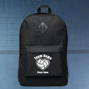 Volleyball Team Custom Sports Backpack - Heart