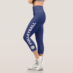 volleyball team name patterned gray leggings