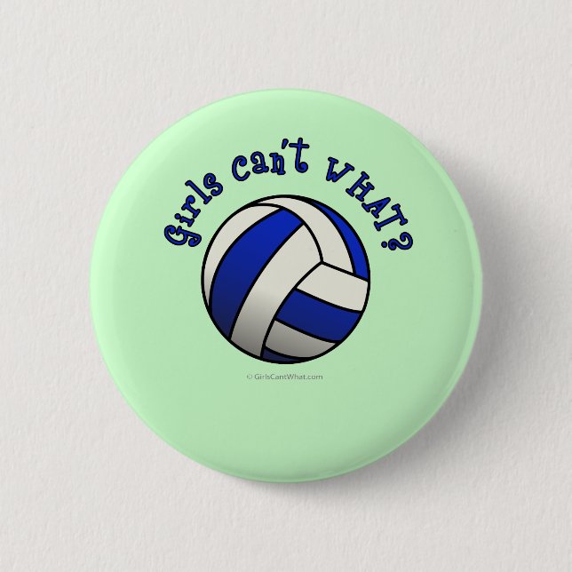 Volleyball Team Gifts - Blue Pinback Button (Front)