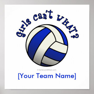 Volleyball Team Gifts - Blue Poster