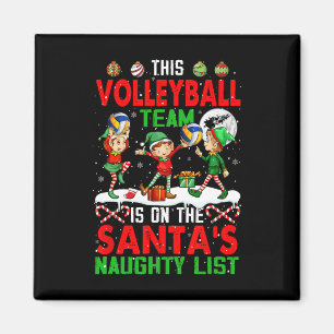 Volleyball Team Is On Santa's Xmas Naughty List Pl Magnet