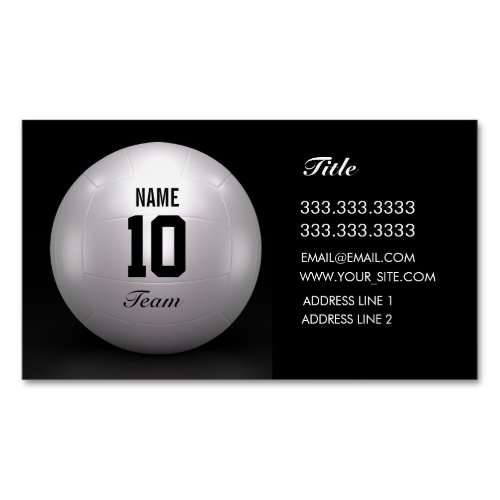 Volleyball Team Magnetic Business Card