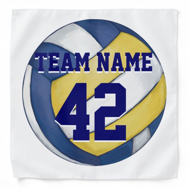 Volleyball Team Name and Number Bandana (Front)