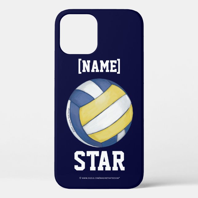 Volleyball Team Name and Number Case-Mate iPhone C Case-Mate iPhone Case (Back)