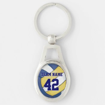 Volleyball Team Name And Number Keychain by ITDSportsCenter at Zazzle