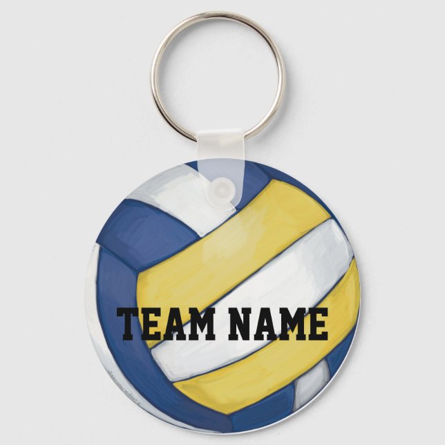 Volleyball Team Name and Number Keychain (Front)