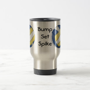 Volleyball Team Name and Number Travel Mug