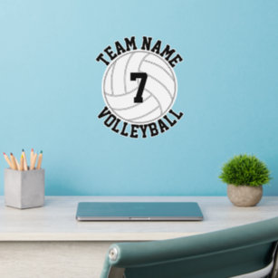 Volleyball Team Name and Player Number Custom Cut Wall Decal
