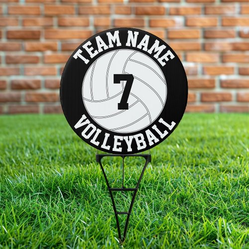 Volleyball Team Name and Player Number Custom Yard Sign