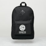 Volleyball Team Name Jersey Number Custom Sports Port Authority® Backpack<br><div class="desc">Backpack featuring a volleyball and your custom text.  Add a team name,  player name,  jersey number and more. Great for youth,  high school and college sports teams or anyone who loves volleyball.</div>