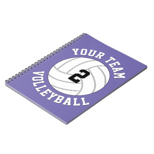 Volleyball Team Name & Player Jersey Number Sports Notebook Zazzle