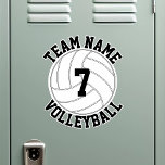 Volleyball Team Name & Player Number Custom Sports Sticker<br><div class="desc">Make your own custom cut stickers for volleyball teams and players! You use them as bumper stickers or anywhere else, such as in the volleyball locker room or on team equipment. Just click to personalize the template, and type your own volleyball team name and player jersey number in the custom...</div>