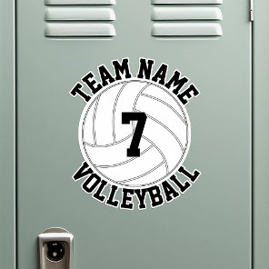 Volleyball Team Name & Player Number Custom Sports Sticker