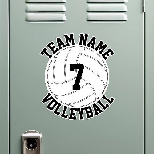 Volleyball Team Name  Player Number Custom Sports Sticker