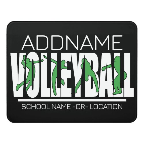 Volleyball Team Player ADD NAME School Top Athlete Door Sign