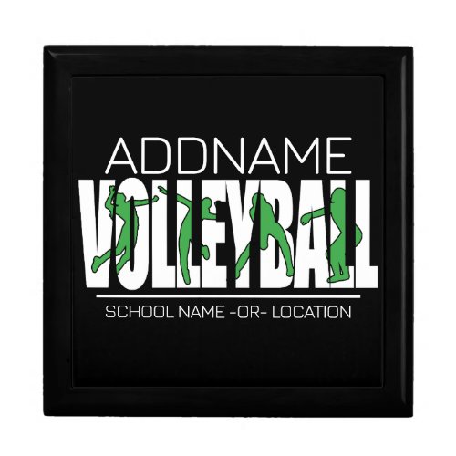 Volleyball Team Player ADD NAME School Top Athlete Gift Box