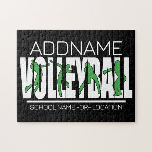 Volleyball Team Player ADD NAME School Top Athlete Jigsaw Puzzle