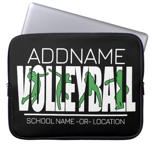 Volleyball Team Player ADD NAME School Top Athlete Laptop Sleeve